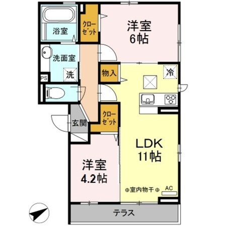 ボーロウニア横山の物件間取画像